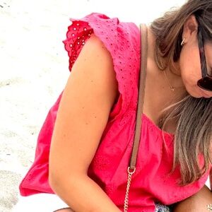 Design History Briana Eyelet Ruffle Sleeve Top Medium from Stitch Fix